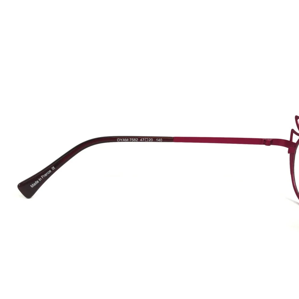 BOZ Eyeglasses Frames DYAM 7582 Plum Fuchsia Pink Purple Cat Eye 47-20-140